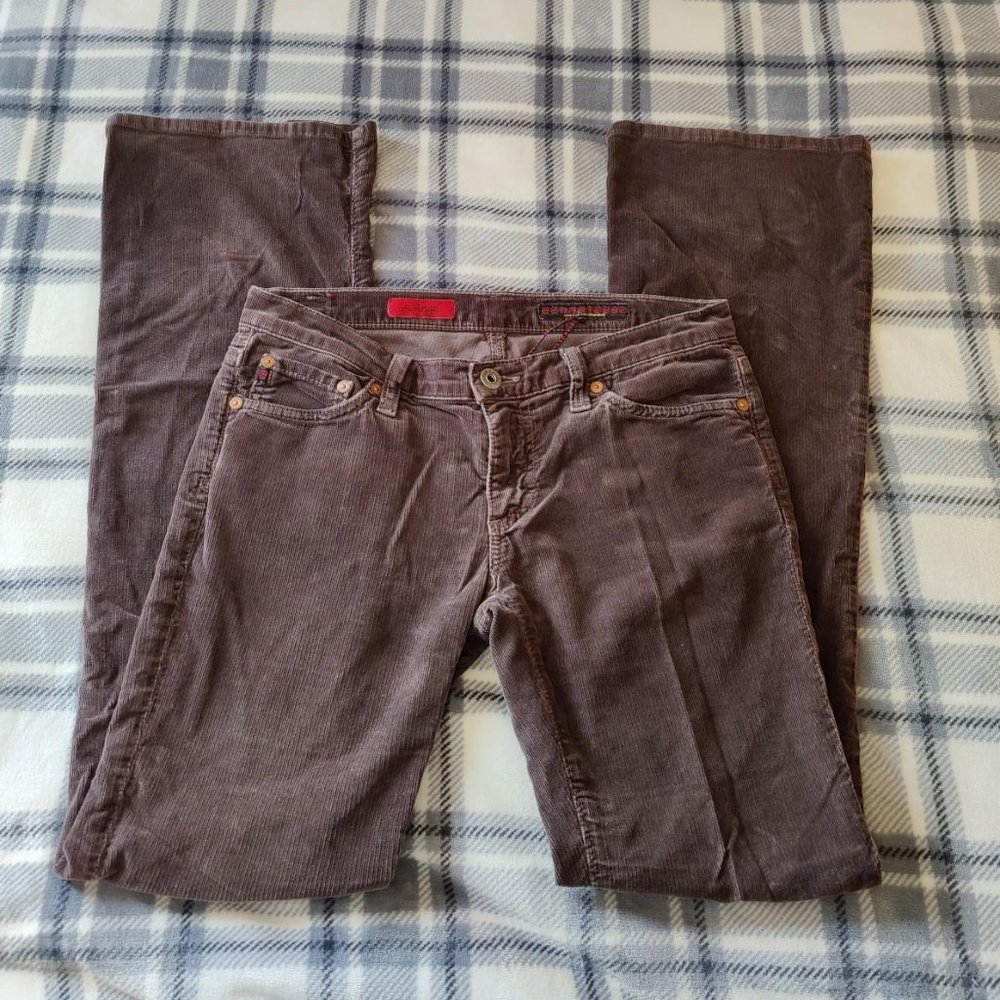 Vintage Adriano Goldschmied The Angel Low Rise Brown Corduroy Flare Pants
